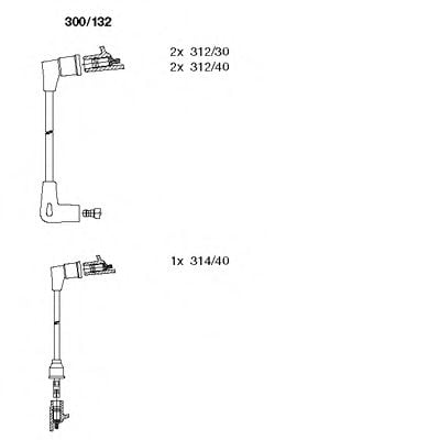300/132 BREMI Система зажигания Комплект проводов зажигания