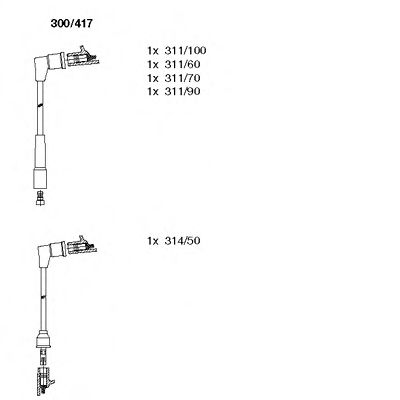 300/417 BREMI Комплект проводов зажигания