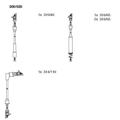 300/530 BREMI Система зажигания Комплект проводов зажигания