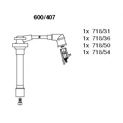 600/407 BREMI Ignition Cable Kit