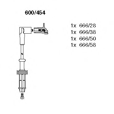 600/454 BREMI Ignition Cable Kit