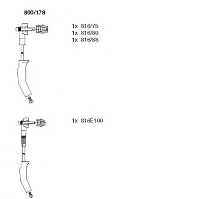 800/178 BREMI Система зажигания Комплект проводов зажигания