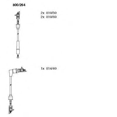 800/264 BREMI Система зажигания Комплект проводов зажигания