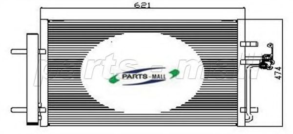 PXNC2-007 PARTS-MALL Air Conditioning Condenser, air conditioning