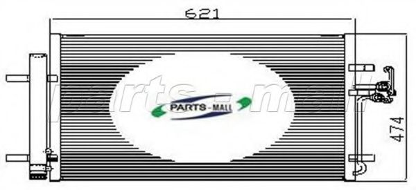 PXNC2-013 PARTS-MALL Condenser, air conditioning