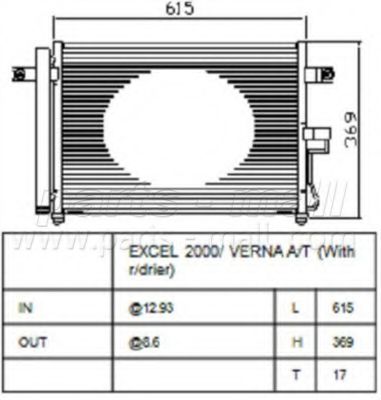 PXNCA-075 PARTS-MALL Klimaanlage Kondensator, Klimaanlage