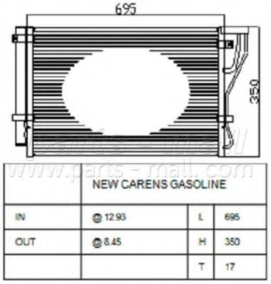 PXNCB-075 PARTS-MALL Condenser, air conditioning
