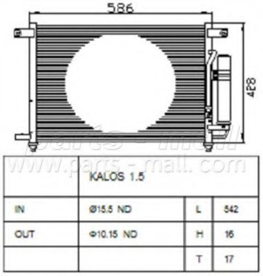PXNCC-019 PARTS-MALL Condenser, air conditioning