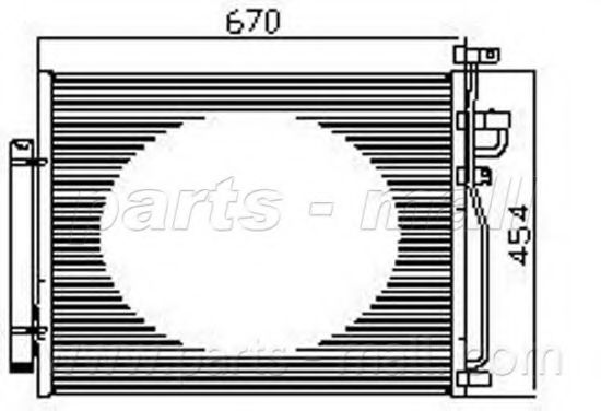 PXNCC-038 PARTS-MALL Condenser, air conditioning