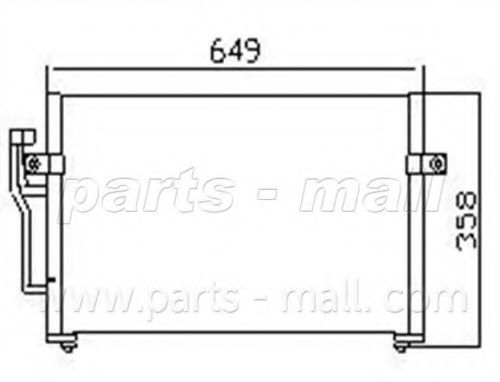 PXNCG-001 PARTS-MALL Condenser, air conditioning