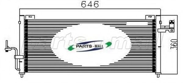 PXNCH-008 PARTS-MALL Air Conditioning Condenser, air conditioning