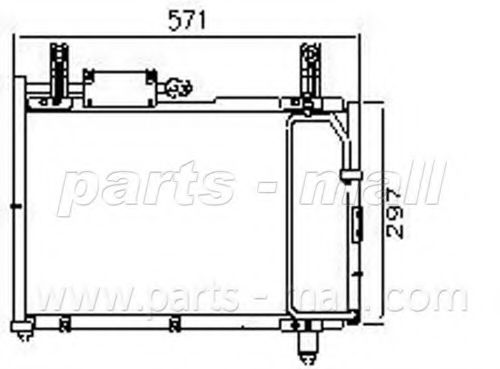 PXNCM-006 PARTS-MALL Air Conditioning Condenser, air conditioning