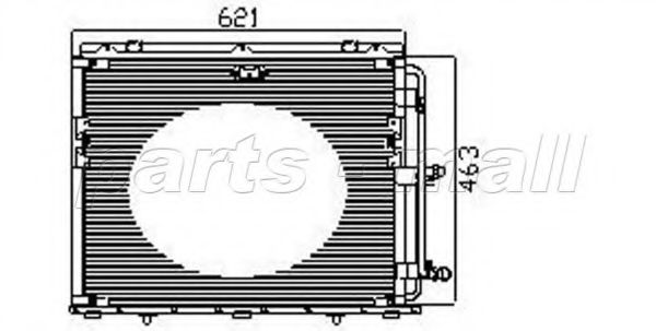 PXNCR-017 PARTS-MALL Air Conditioning Condenser, air conditioning