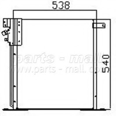 PXNCR-019 PARTS-MALL Condenser, air conditioning