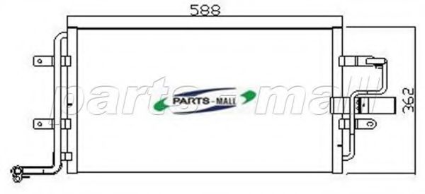 PXNCT-002 PARTS-MALL Condenser, air conditioning