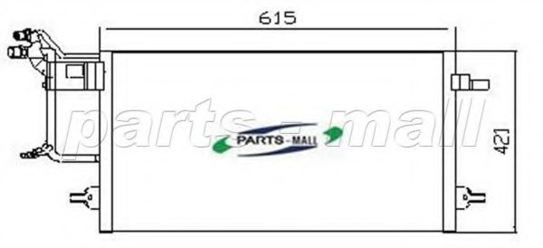 PXNCT-003 PARTS-MALL Air Conditioning Condenser, air conditioning