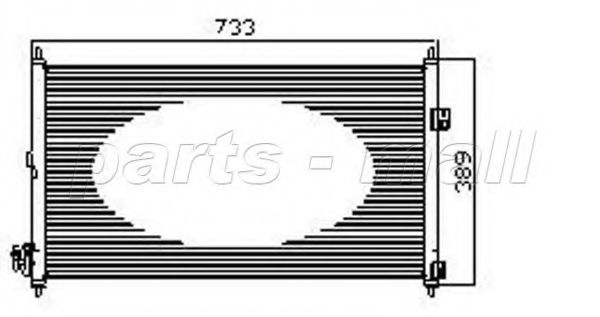PXNCW-022 PARTS-MALL Condenser, air conditioning