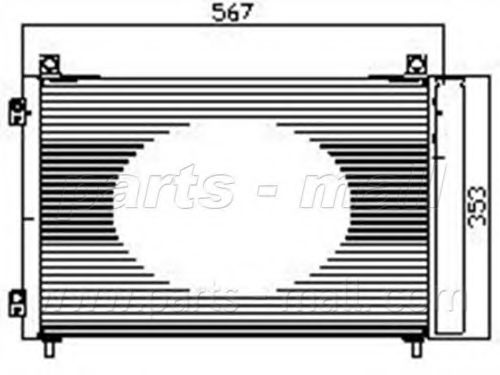 PXNCX-048L PARTS-MALL Condenser, air conditioning