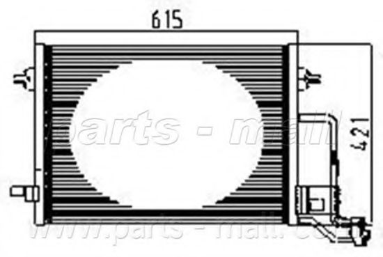 PXNCX-076T PARTS-MALL Kondensator, Klimaanlage