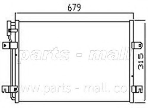 PXNCX-080T PARTS-MALL Air Conditioning Condenser, air conditioning
