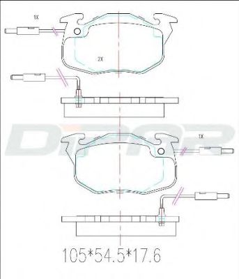 DFB1154 DITAS Brake System Brake Pad Set, disc brake