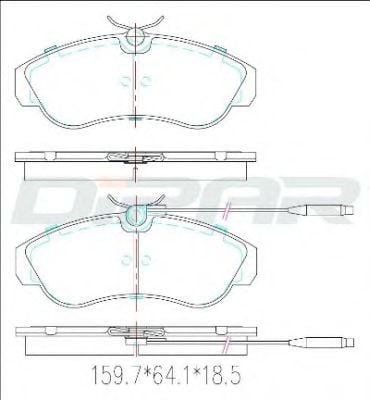 DFB2106 DITAS Brake System Brake Pad Set, disc brake