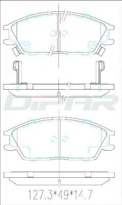 DFB2286 DITAS Brake Pad Set, disc brake