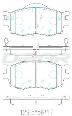 DFB2292 DITAS Brake System Brake Pad Set, disc brake