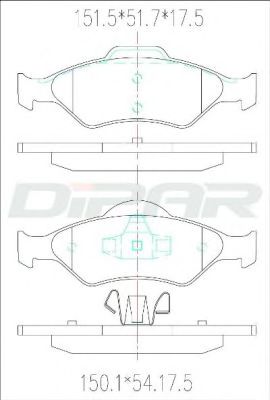 DFB3336 DITAS Brake System Brake Pad Set, disc brake