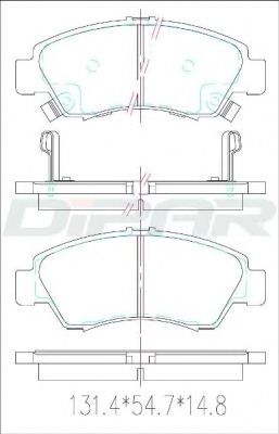 DFB5242 DITAS Brake System Brake Pad Set, disc brake