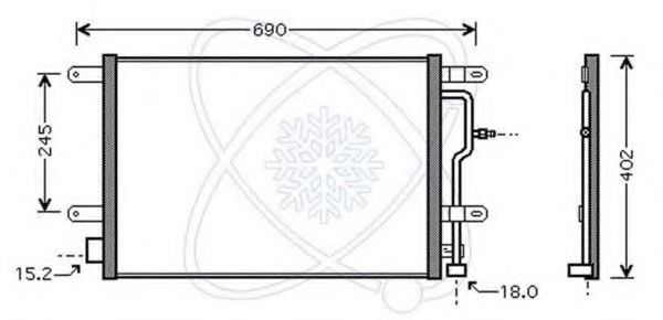 30B0051 ELECTRO+AUTO Air Conditioning Condenser, air conditioning