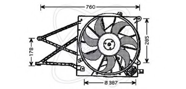 32VO002 ELECTRO+AUTO Cooling System Fan, radiator