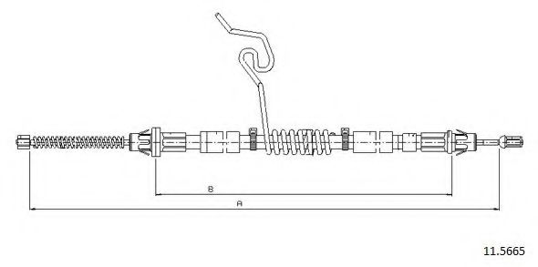 11.5665 CABOR Cable, parking brake