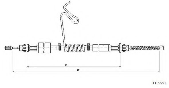 11.5669 CABOR Cable, parking brake