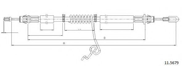 11.5679 CABOR Cable, parking brake
