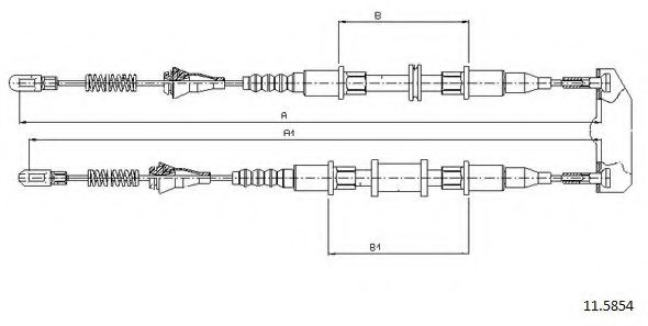11.5854 CABOR Cable, parking brake