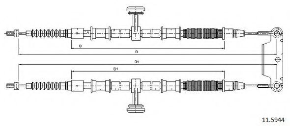 11.5944 CABOR Brake System Cable, parking brake