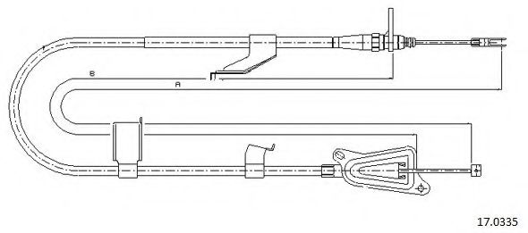17.0335 CABOR Cable, parking brake