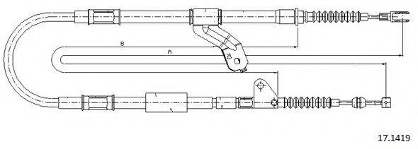 17.1419 CABOR Brake System Cable, parking brake
