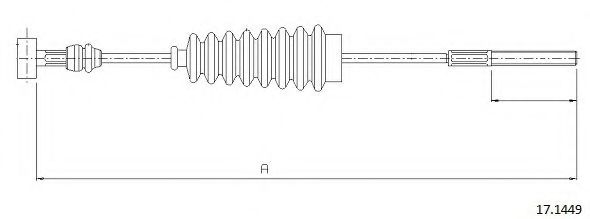 17.1449 CABOR Brake System Cable, parking brake