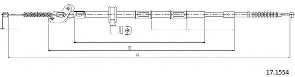 17.1554 CABOR Brake System Cable, parking brake