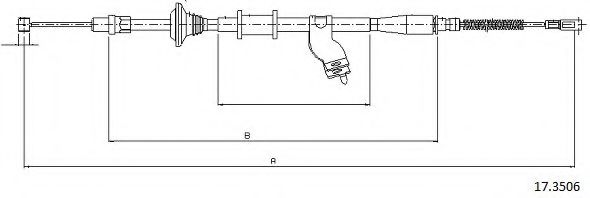 17.3506 CABOR Brake System Cable, parking brake