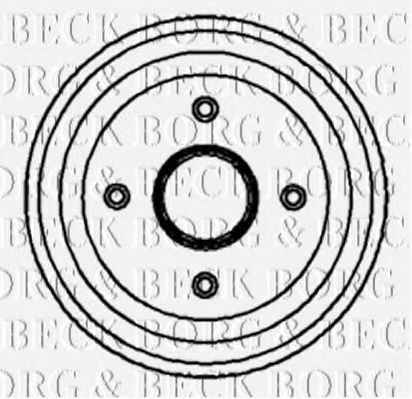BBR7068 BORG & BECK Bremstrommel