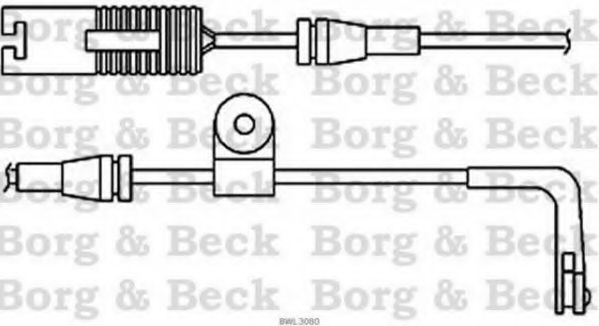 BWL3080 BORG+%26+BECK Warning Contact, brake pad wear