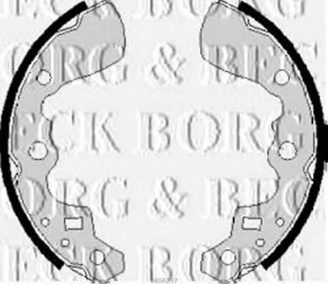 BBS6237 BORG & BECK Brake Shoe Set