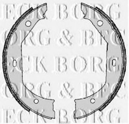 BBS6267 BORG & BECK Brake Shoe Set, parking brake