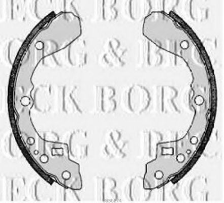 BBS6274 BORG+%26+BECK Brake Shoe Set, parking brake