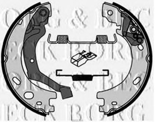BBS6394 BORG+%26+BECK Brake System Brake Shoe Set, parking brake
