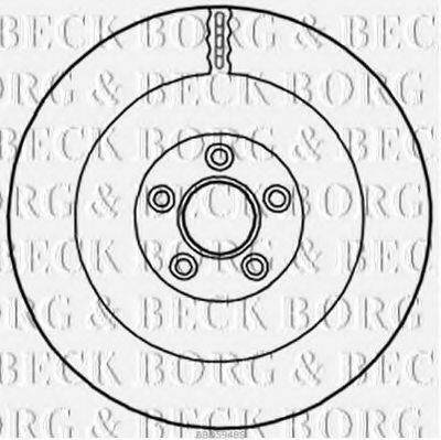 BBD5948S BORG+%26+BECK Brake Disc