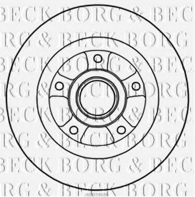 BBD5968S BORG+%26+BECK Brake Disc